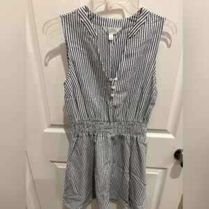 Market & Spruce Navy and White Striped Top